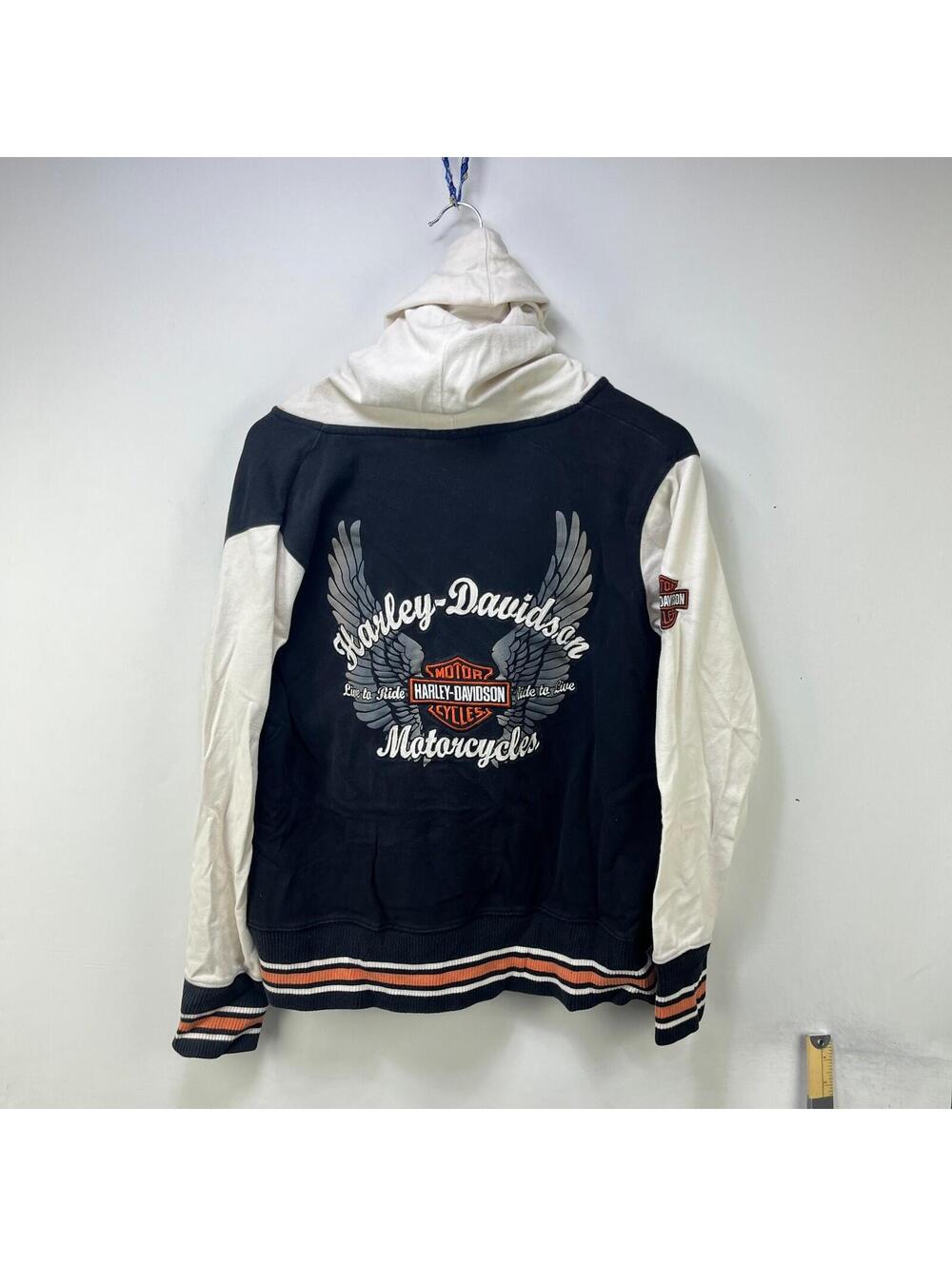 Vintage Y2K Harley Davidson Wings Zip Hoodie Womens 1W 1X